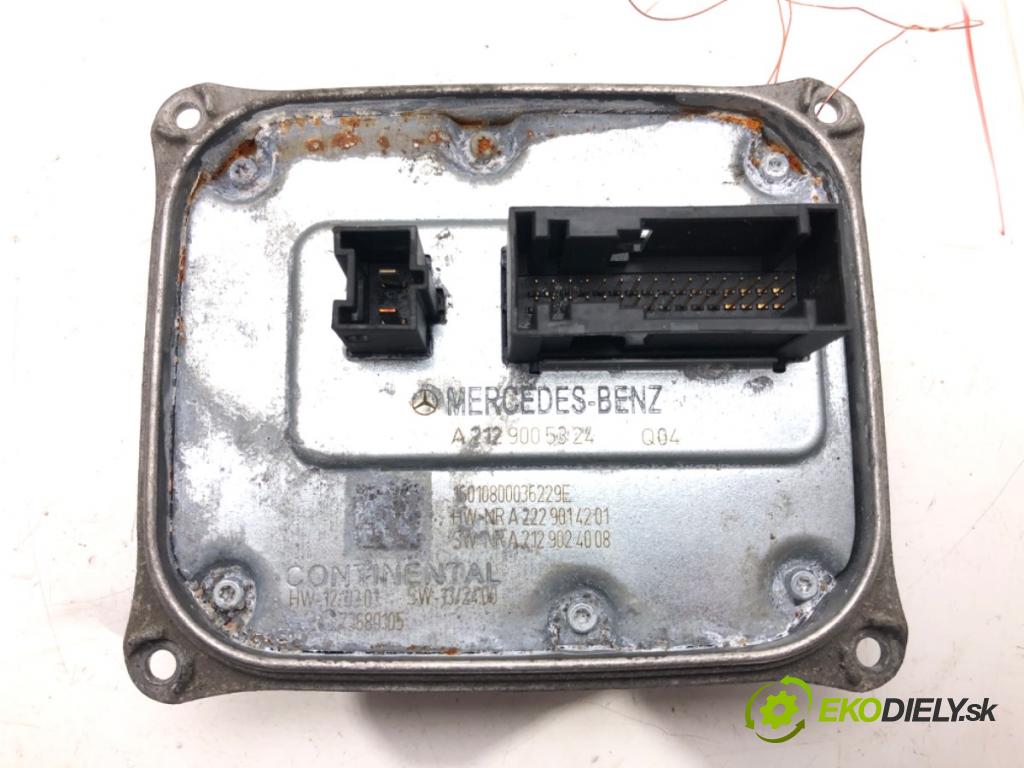 MERCEDES-BENZ KLASA E (W212) 2009 - 2016    E 200 CDI / BlueTEC (212.005, 212.006) 100 kW [136  Menič XENON A2129005324 (Riadiace jednotky xenónu)