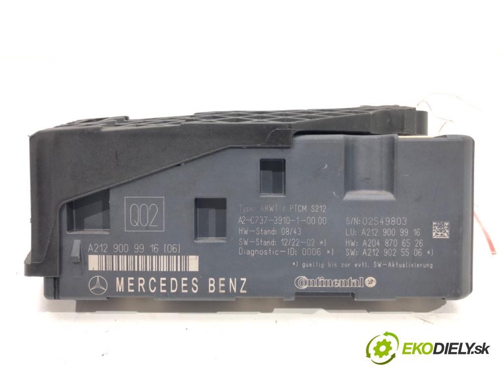 MERCEDES-BENZ KLASA E (W212) 2009 - 2016    E 200 CDI / BlueTEC (212.005, 212.006) 100 kW [136  Modul Riadiaca jednotka dverí A2129009916
