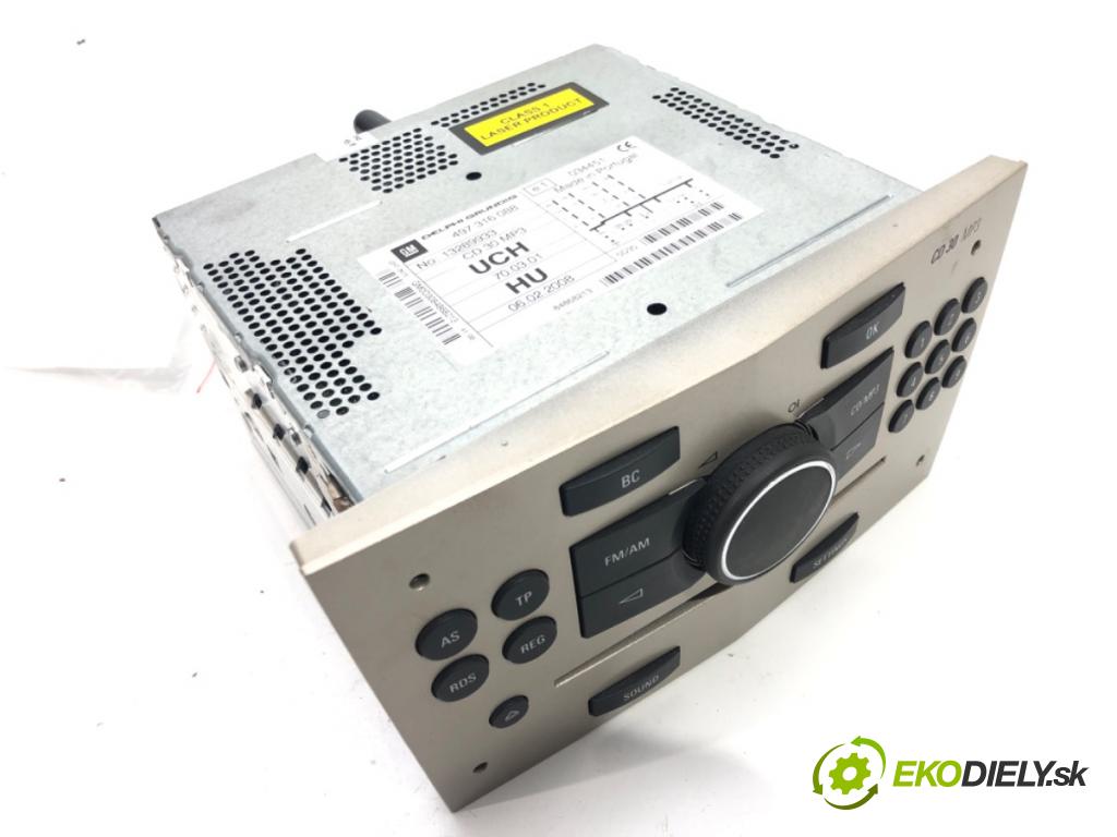 OPEL ASTRA H (A04) 2004 - 2014    1.6 (L48) 85 kW [116 KM] benzyna 2006 - 2014  RADIO 13289933 (Audio zariadenia)