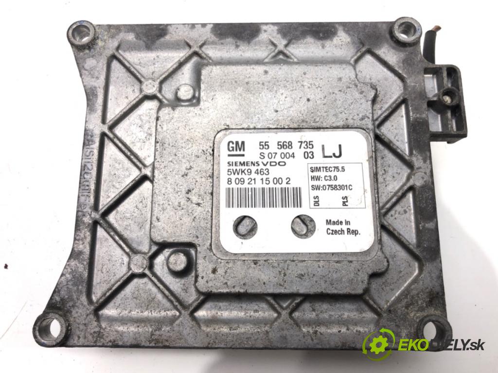 OPEL ASTRA H (A04) 2004 - 2014    1.6 (L48) 85 kW [116 KM] benzyna 2006 - 2014  riadiaca jednotka Motor 55568735LJ (Riadiace jednotky)