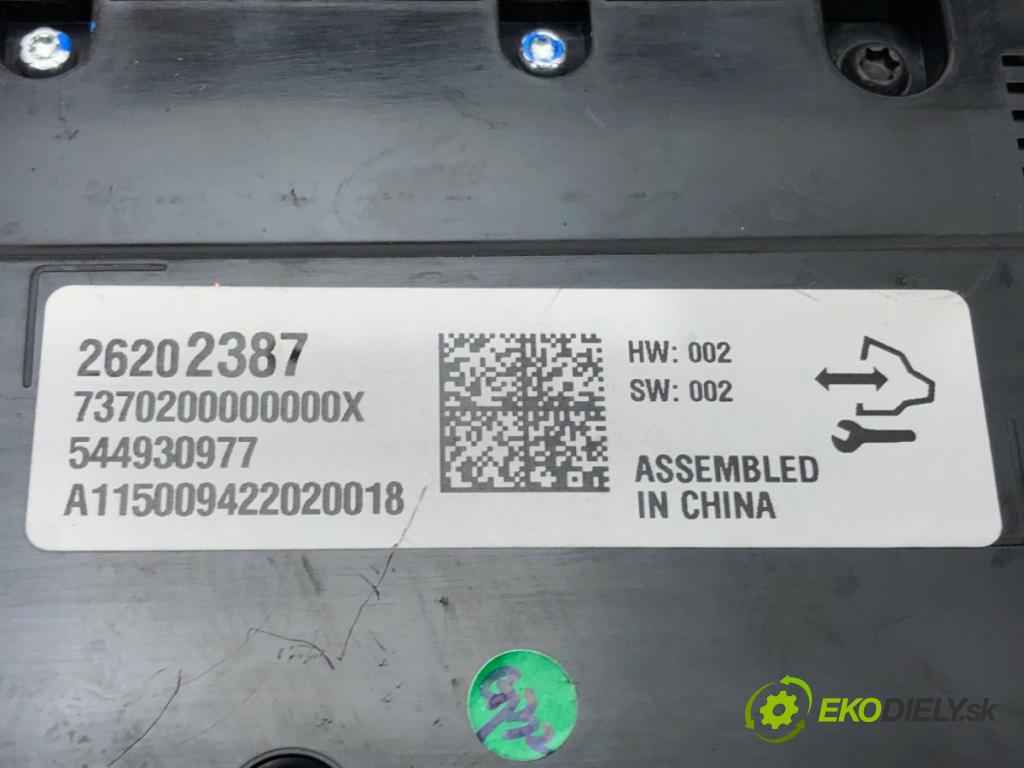 OPEL INSIGNIA A (G09) 2008 - 2017    1.8 (68) 103 kW [140 KM] benzyna 2008 - 2017  Panel ovládania kúrenia 544930977 (Prepínače, spínače, tlačidlá a ovládače kúrenia)