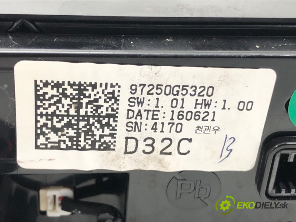 KIA NIRO (DE) 2016 - 2022    1.6 GDI Hybrid 104 kW [141 KM] Hybryda silnik benz  Panel ovládania kúrenia 97250G5320 (Prepínače, spínače, tlačidlá a ovládače kúrenia)