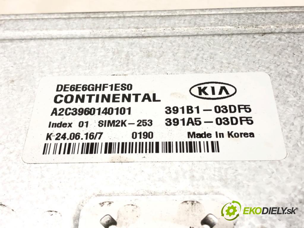 KIA NIRO (DE) 2016 - 2022    1.6 GDI Hybrid 104 kW [141 KM] Hybryda silnik benz  riadiaca jednotka Motor 391B1-03DF5 A2C3960140101 (Riadiace jednotky)