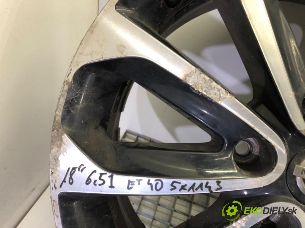 NISSAN QASHQAI / QASHQAI +2 I (J10, NJ10, JJ10E) 2006 - 2014    ---  disky hliníkové 18 6.5J: 5X114,3 ET40 stred CENTR. 66,1 8086-6B