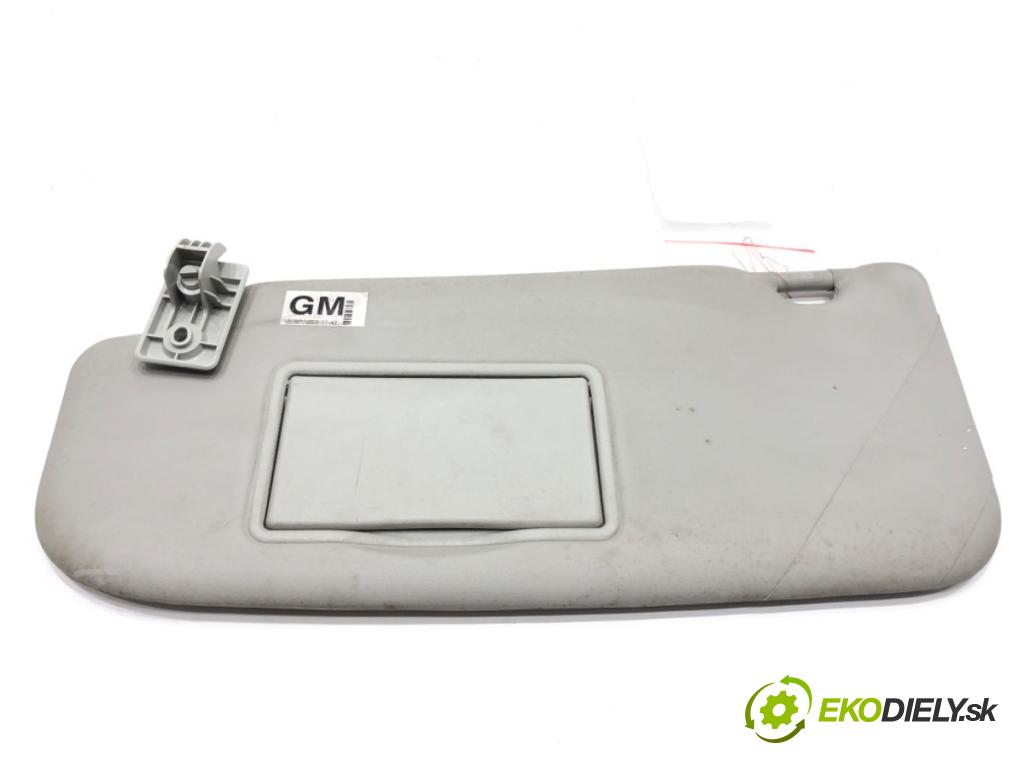 NISSAN QASHQAI / QASHQAI +2 I (J10, NJ10, JJ10E) 2006 - 2014    2.0 Napęd na wszystkie koła 104 kW [141 KM] benzyna 2007 - 2013  Clona slnečná ľavy 