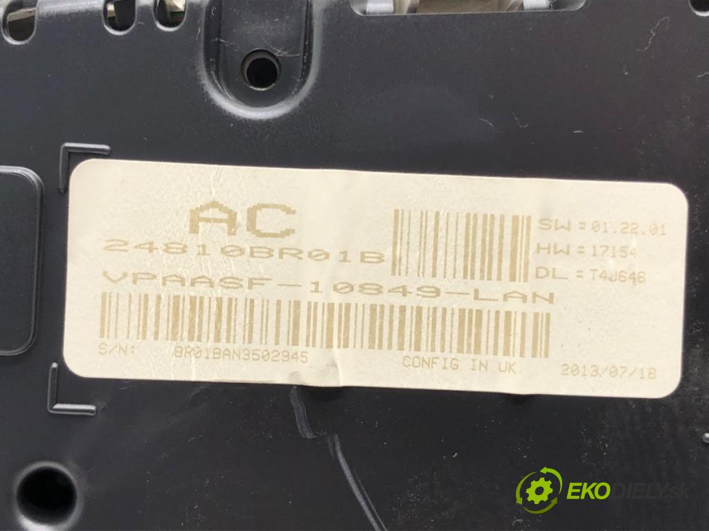NISSAN QASHQAI / QASHQAI +2 I (J10, NJ10, JJ10E) 2006 - 2014    2.0 Napęd na wszystkie koła 104 kW [141 KM] benzyn  Prístrojovka 24810BR01B (Prístrojové dosky, displeje)