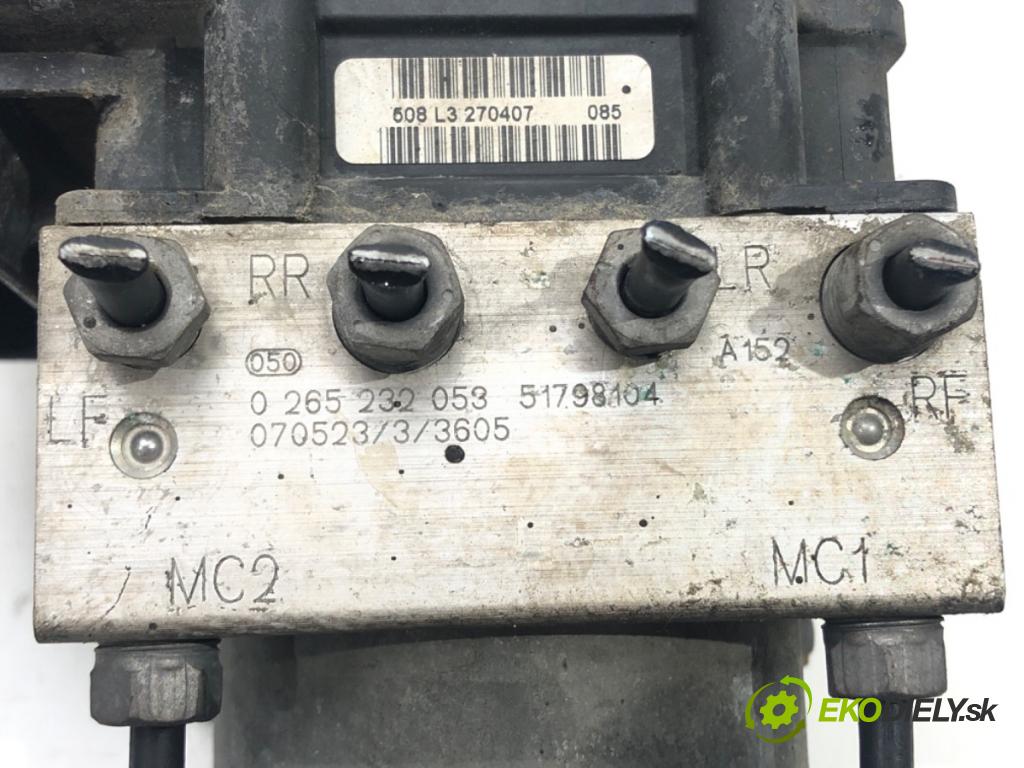 FIAT GRANDE PUNTO (199_) 2005 - 2022    1.3 D Multijet 55 kW [75 KM] olej napędowy 2005 -   Pumpa ABS 0265800690 (Pumpy ABS)