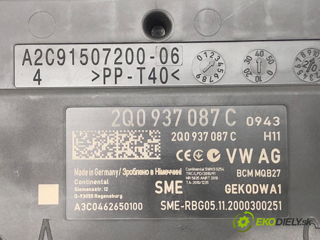 SKODA FABIA III Kombi (NJ5) 2014 - 2022    1.0 44 kW [60 KM] benzyna 2014 - 2022  Modul komfortu 2Q0937087C (Moduly komfortu)