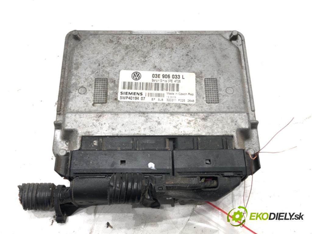 VW POLO (9N_, 9A_) 2001 - 2014    1.2 12V 47 kW [64 KM] benzyna 2001 - 2007  riadiaca jednotka Motor 03E906033L (Riadiace jednotky)