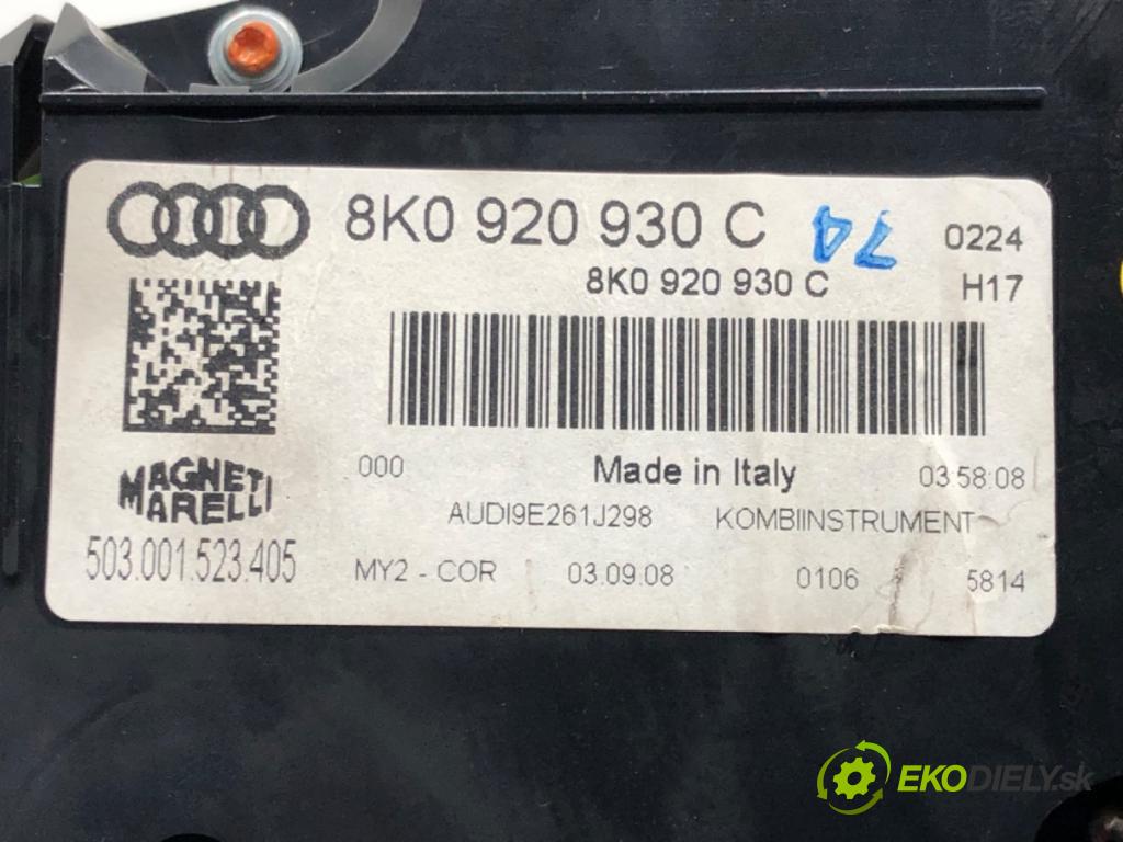 AUDI A4 B8 Avant (8K5) 2007 - 2015    2.0 TDI 125 kW [170 KM] olej napędowy 2008 - 2012  Prístrojovka 8K0920930C (Prístrojové dosky, displeje)