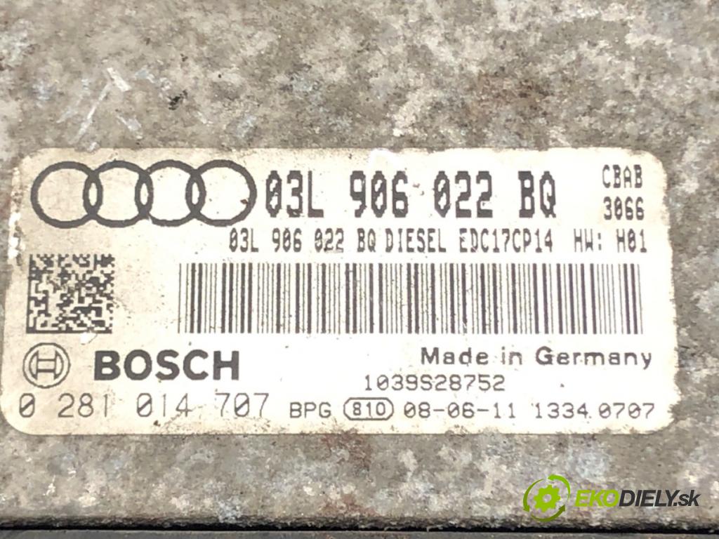 AUDI A3 (8P1) 2003 - 2013    2.0 TDI 103 kW [140 KM] olej napędowy 2005 - 2008  riadiaca jednotka Motor 03L906022BQ (Riadiace jednotky)