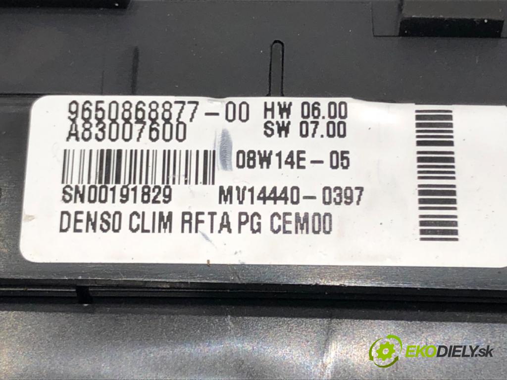 CITROEN C4 PICASSO I nadwozie wielkoprzestrzenne (MPV) (UD_) 2006 - 2015    2.0 i 16V 103 kW [140 KM] benzyna 2007 - 2013  Panel ovládaní topení 9650868877 (Ovládaní topení a přepínače)