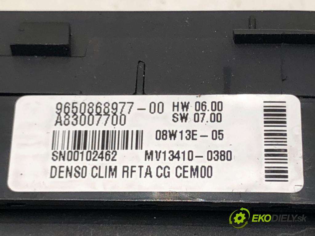 CITROEN C4 PICASSO I nadwozie wielkoprzestrzenne (MPV) (UD_) 2006 - 2015    2.0 i 16V 103 kW [140 KM] benzyna 2007 - 2013  Panel ovládaní topení 9650868977 (Ovládaní topení a přepínače)