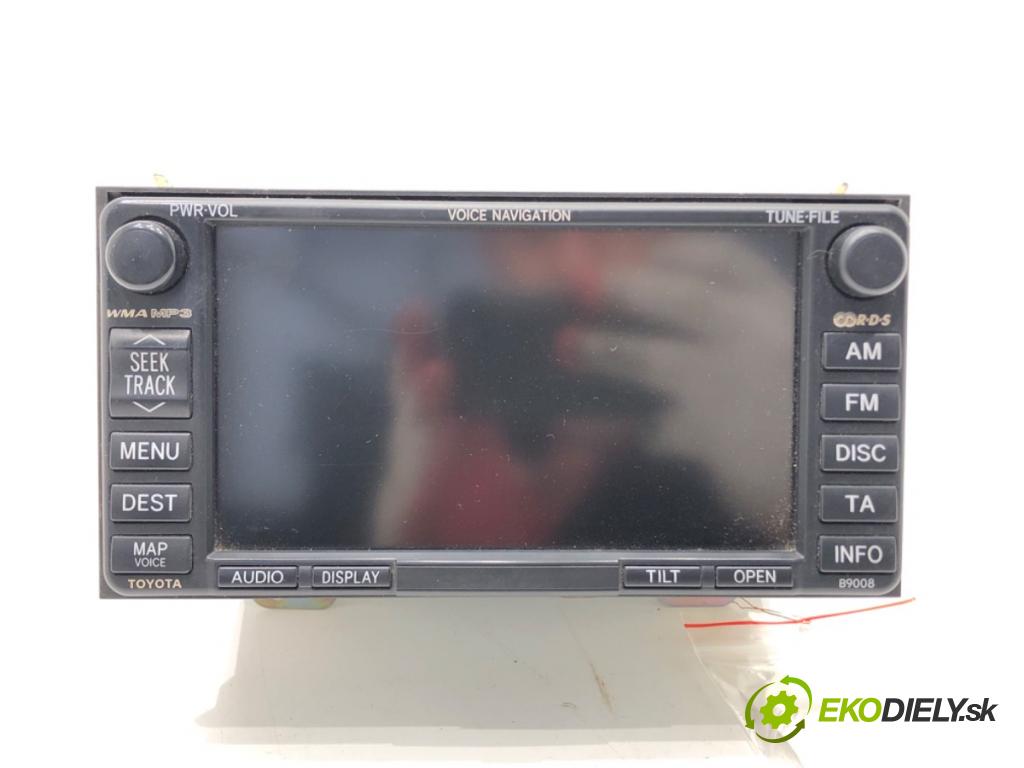 TOYOTA COROLLA Verso (ZER_, ZZE12_, R1_) 2004 - 2009    1.8 (ZNR11_) 95 kW [129 KM] benzyna 2004 - 2009  RADIO Navigácia 86120-64020 (Audio zariadenia)