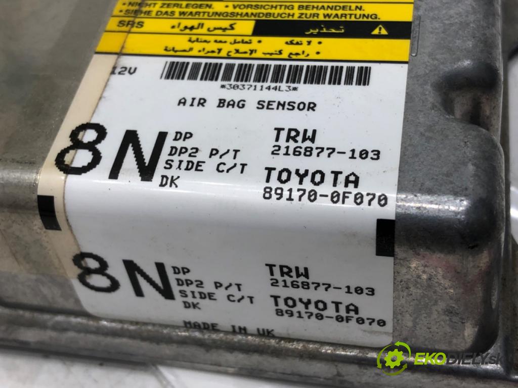 TOYOTA COROLLA Verso (ZER_, ZZE12_, R1_) 2004 - 2009    1.8 (ZNR11_) 95 kW [129 KM] benzyna 2004 - 2009  senzor airbag 89170-0F070 (Snímače)