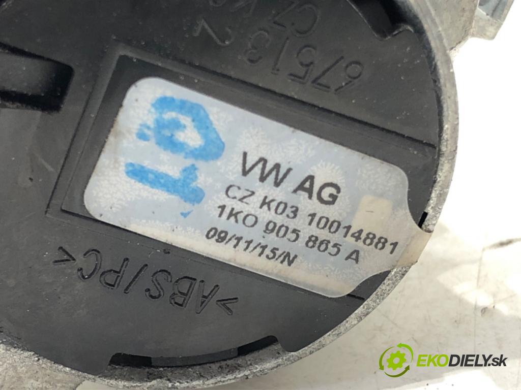 VW GOLF VI (5K1) 2008 - 2014    1.6 TDI 77 kW [105 KM] olej napędowy 2009 - 2012  spinačka  (Spínacie skrinky a kľúče)