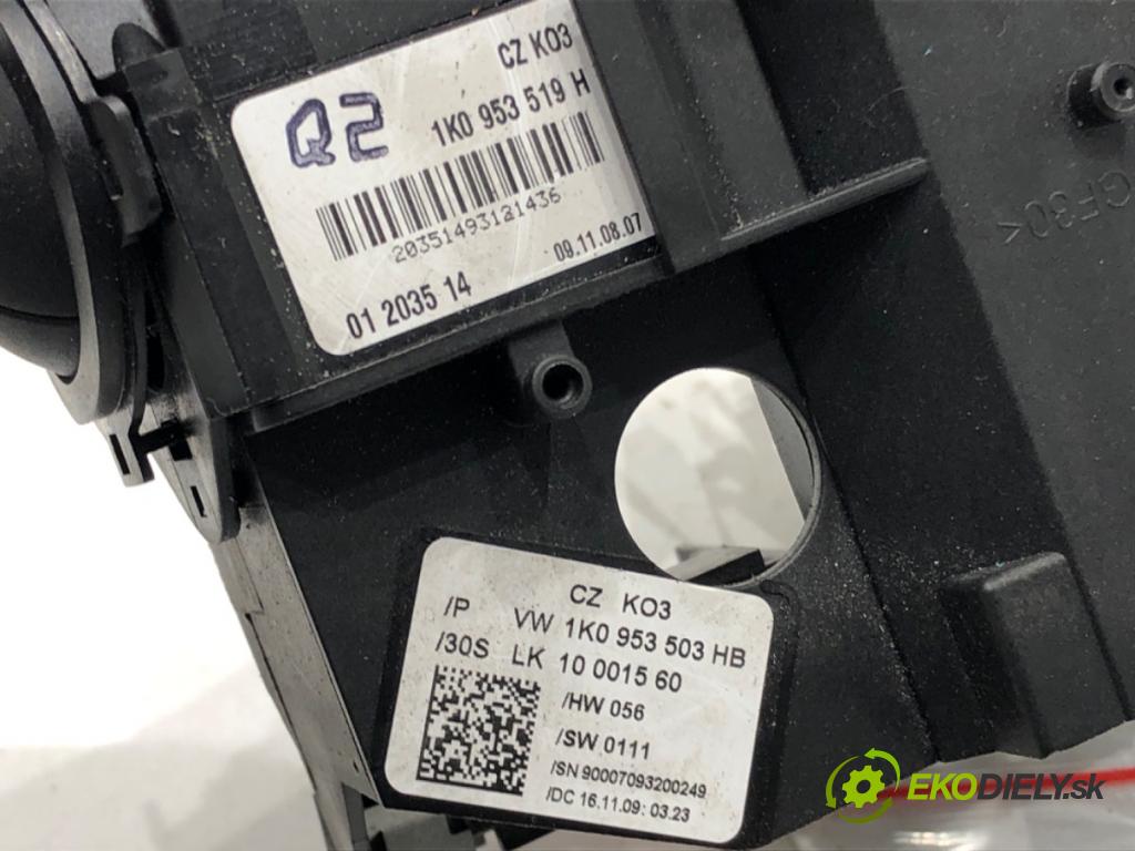 VW GOLF VI (5K1) 2008 - 2014    1.6 TDI 77 kW [105 KM] olej napędowy 2009 - 2012  Prepínač kombinovaný 1K0953503HB (Prepínače, spínače, tlačidlá a ovládače kúrenia)