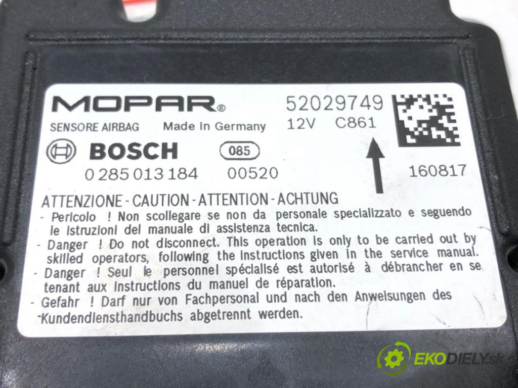 FIAT 500X (334_) 2014 - 2022    1.6 D Multijet (334AXA1B, 334AXA11) 88 kW [120 KM]  senzor airbag 52029749 (Snímače)