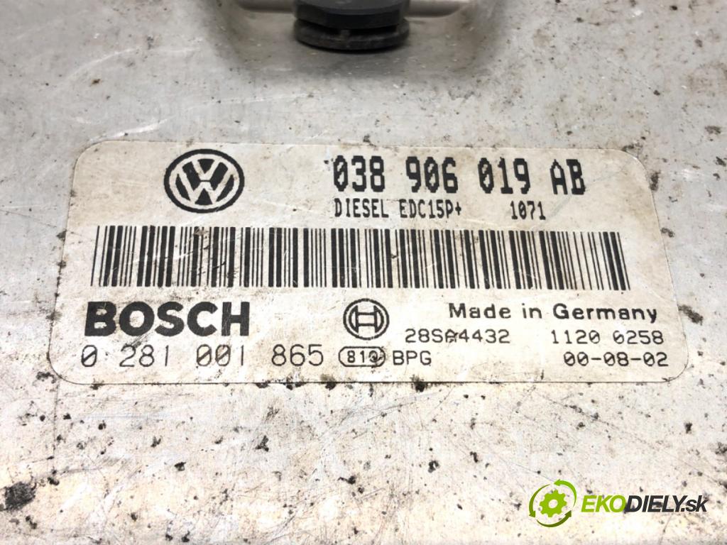 SEAT ALHAMBRA (7V8, 7V9) 1996 - 2010    1.9 TDI 66 kW [90 KM] olej napędowy 1996 - 2010  riadiaca jednotka Motor 038906019AB (Riadiace jednotky)