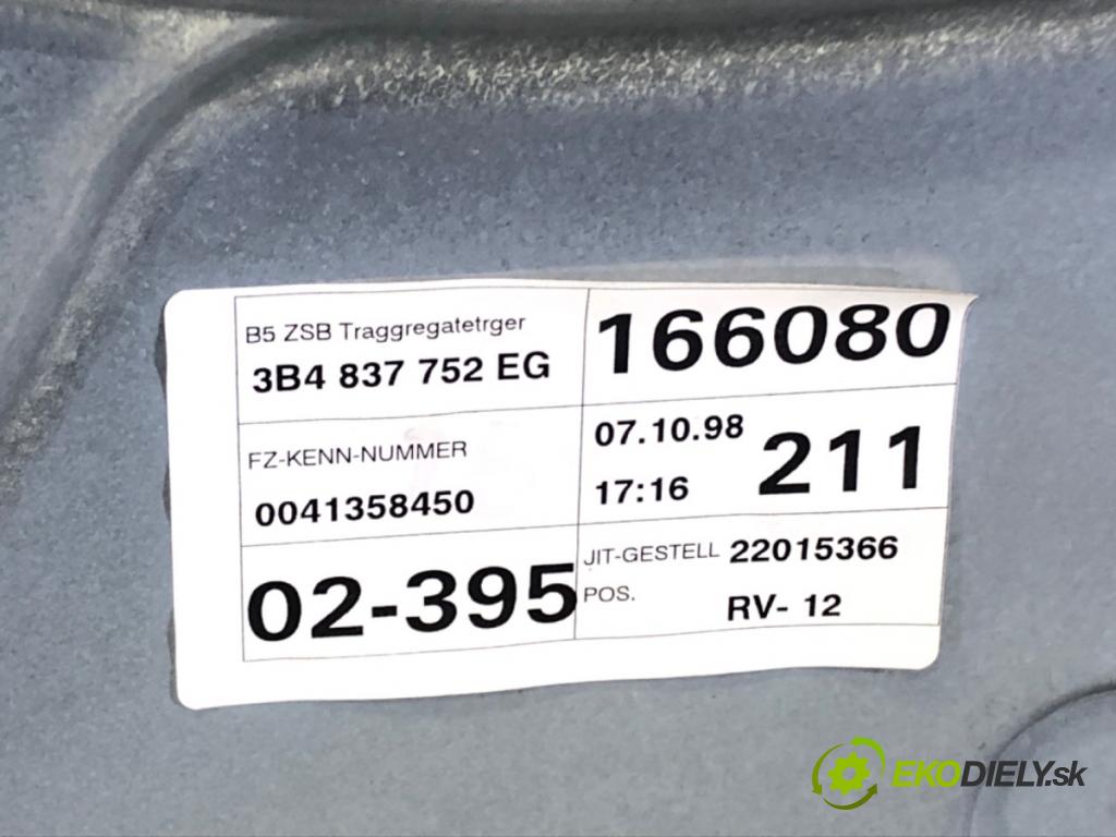 VW PASSAT B5 Variant (3B5) 1997 - 2001    1.9 TDI 81 kW [110 KM] olej napędowy 1997 - 2000  mechanismus okna pravý přední část 3B4837752EG