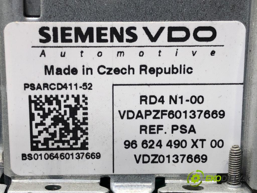 CITROEN C3 I (FC_, FN_) 2002 - 2022    1.1 i 44 kW [60 KM] benzyna 2002 - 2022  RADIO 96624490XT (Audio zariadenia)