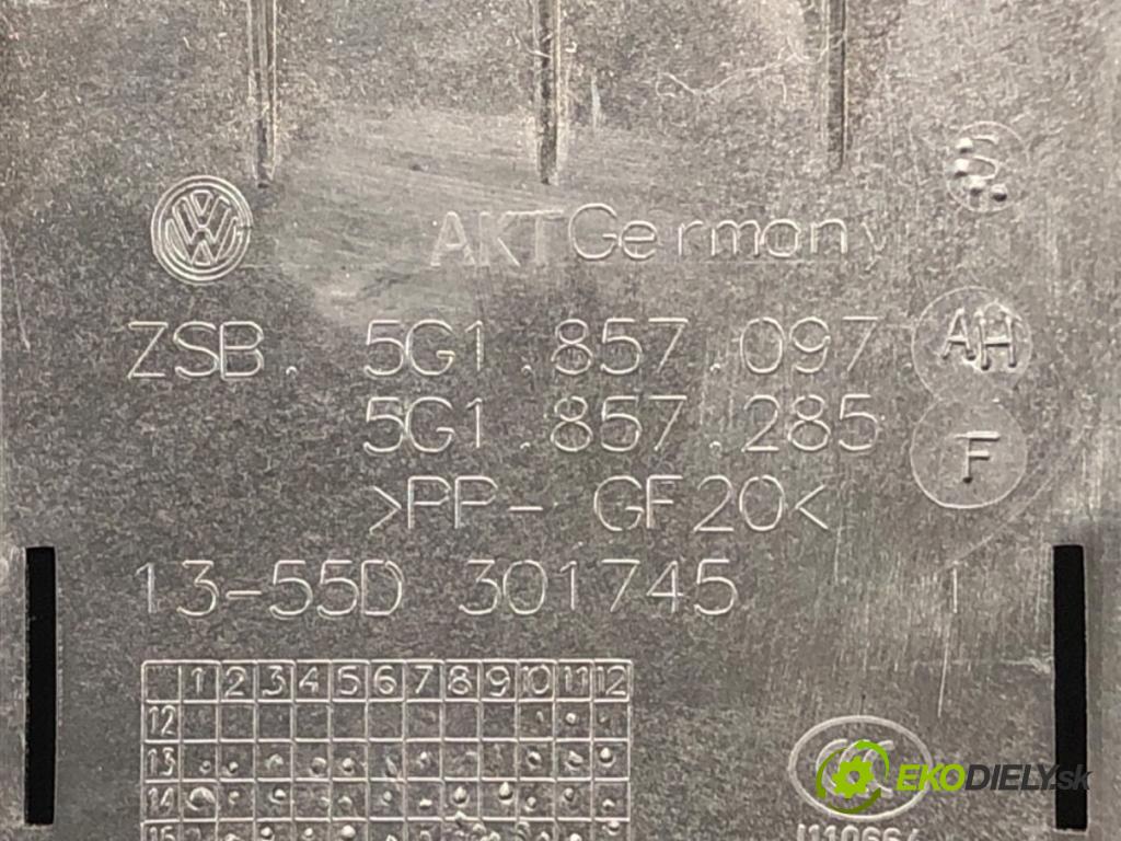 VW GOLF VII Variant (BA5, BV5) 2013 - 2022    1.6 TDI 85 kW [115 KM] olej napędowy 2016 - 2022  Priehradka, kastlík spolujazdca  (Priehradky, kastlíky)