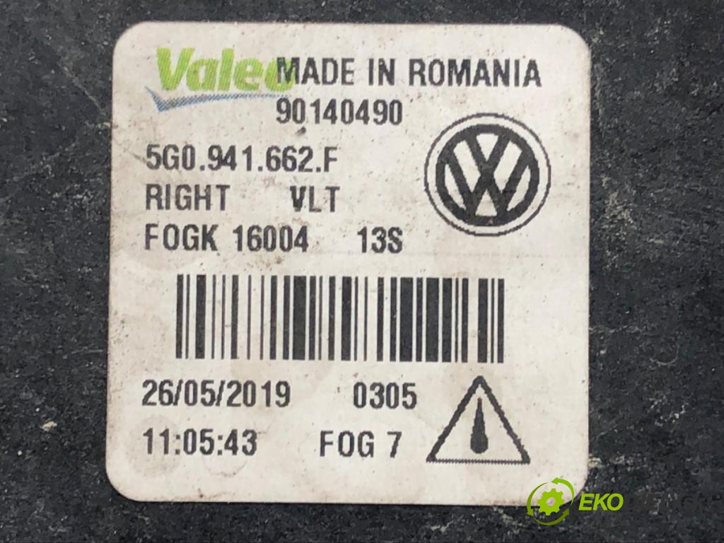 VW GOLF VII Variant (BA5, BV5) 2013 - 2022    1.6 TDI 85 kW [115 KM] olej napędowy 2016 - 2022  hmlové svetlo, hmlovka pravý přední část 5G0941662F