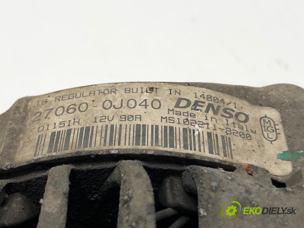 TOYOTA YARIS (_P1_) 1999 - 2005    1.0 (SCP10_) 48 kW [65 KM] benzyna 2003 - 2005  Alternátor 27060-0J040 (Alternátory)