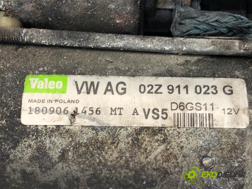 VW GOLF V (1K1) 2003 - 2010    1.4 TSI 103 kW [140 KM] benzyna 2006 - 2008  Štartér 02Z911023G (Štartéry)