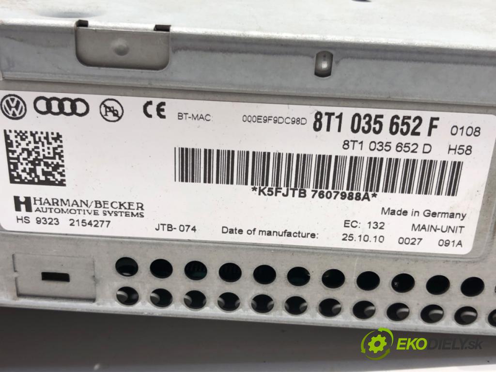 AUDI A4 B8 Avant (8K5) 2007 - 2015    1.8 TFSI 88 kW [120 KM] benzyna 2008 - 2015  RADIO čítač MMI 8T1035652F