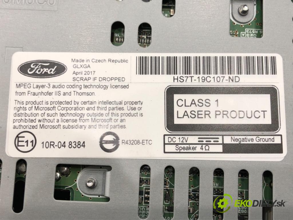 FORD MONDEO V liftback (CE) 2014 - 2022    2.0 TDCi 110 kW [150 KM] olej napędowy 2014 - 2022  RADIO Navigácia HS7T-19C107-ND (Audio zariadenia)