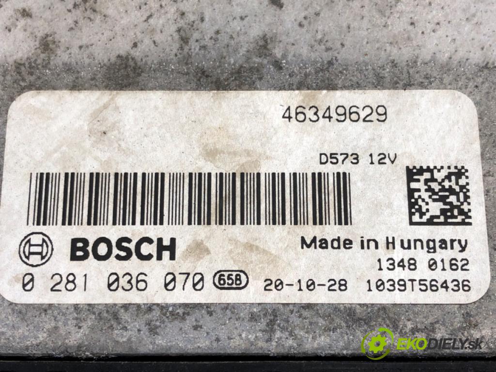 FIAT DOBLO Cargo (263_) 2010 - 2022    1.6 D Multijet 77 kW [105 KM] olej napędowy 2010 -  riadiaca jednotka Motor 46349629 0281036070 (Riadiace jednotky)