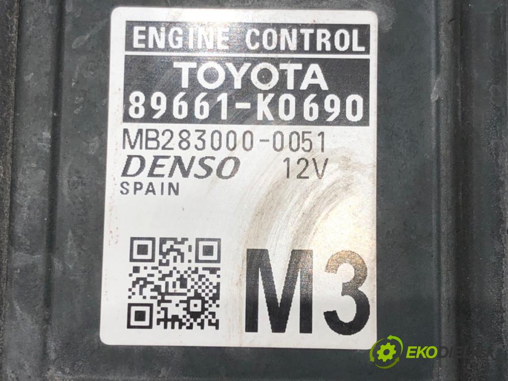 TOYOTA YARIS (_P21_, _PA1_, _PH1_) 2020 - 2022    1.5 (MXPA11) 92 kW [125 KM] benzyna 2020 - 2022  riadiaca jednotka Motor 89661-K0690 MB283000-0051 (Riadiace jednotky)
