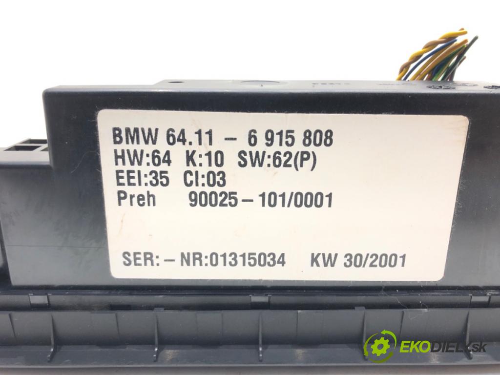 BMW X5 (E53) 2000 - 2006    3.0 d 135 kW [184 KM] olej napędowy 2001 - 2003  Panel ovládania kúrenia 6915808 (Prepínače, spínače, tlačidlá a ovládače kúrenia)