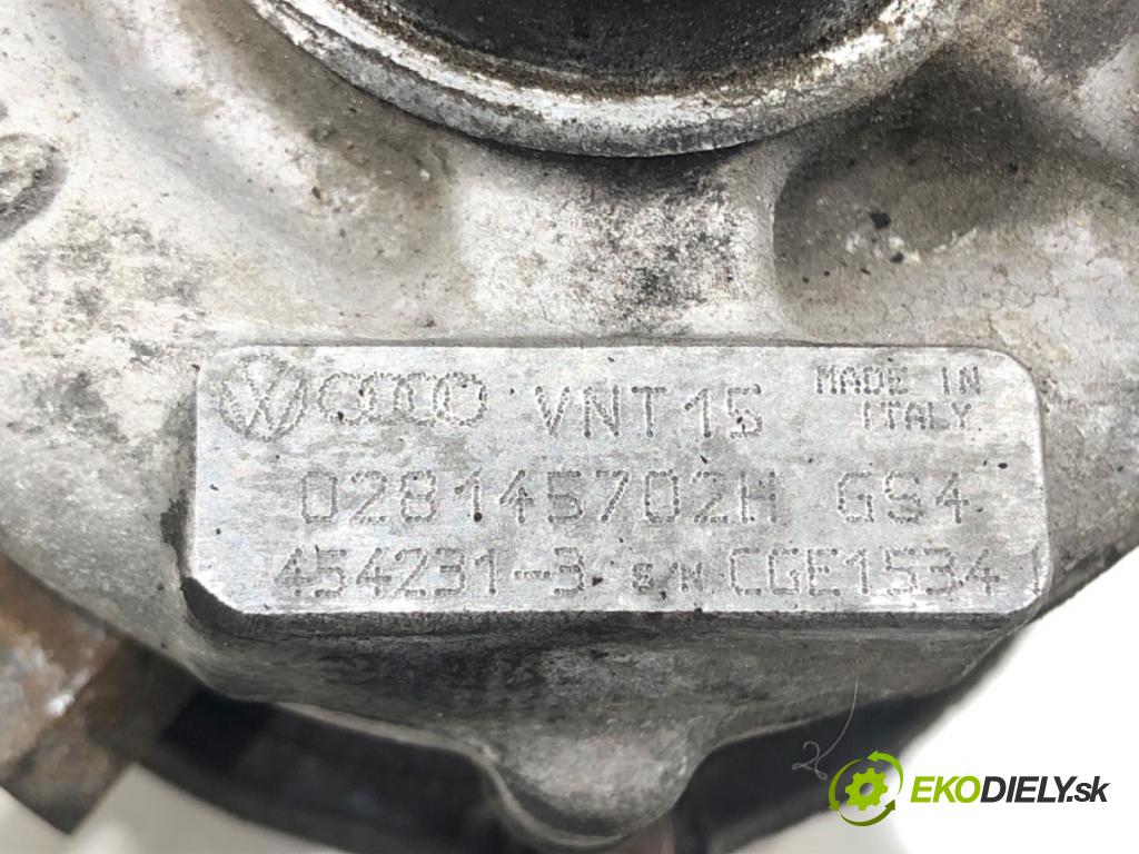AUDI A4 B5 (8D2) 1994 - 2001    1.9 TDI 66 kW [90 KM] olej napędowy 1995 - 2000  Turbodúchadlo,turbo 028145702H (Turbodúchadlá (kompletné))