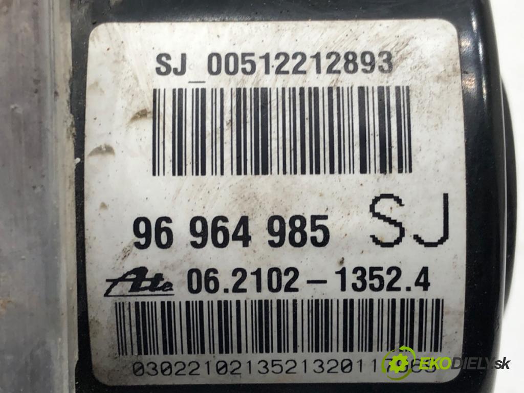 CHEVROLET AVEO / KALOS liftback (T250, T255) 2006 - 2022    1.2 LPG 60 kW [81 KM] Benzyna / gaz samochodowy (L  Pumpa ABS 96964985 (Pumpy ABS)