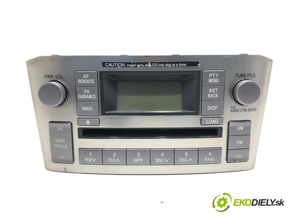 TOYOTA AVENSIS (_T25_) 2003 - 2008    2.4 (AZT251_) 120 kW [163 KM] benzyna 2003 - 2008  RADIO 86120-05130 (Audio zariadenia)