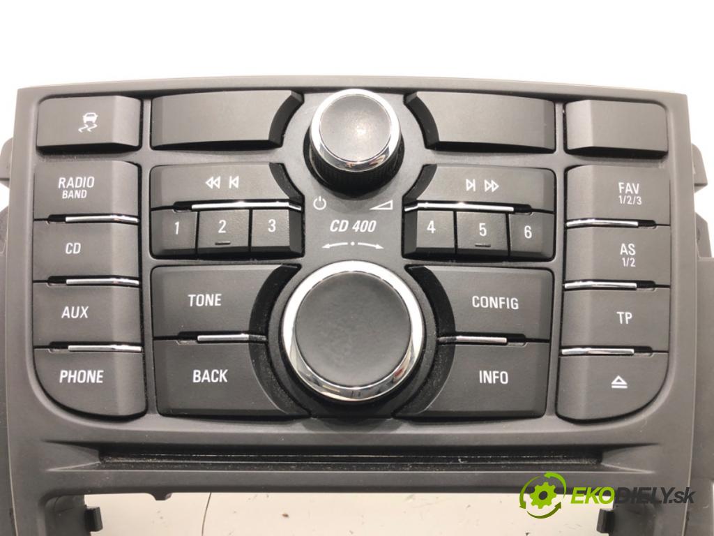 OPEL ASTRA J (P10) 2009 - 2015    1.4 Turbo (68) 103 kW [140 KM] benzyna 2009 - 2015  Panel ovládania radia 13360091 (Prepínače, spínače, tlačidlá a ovládače kúrenia)