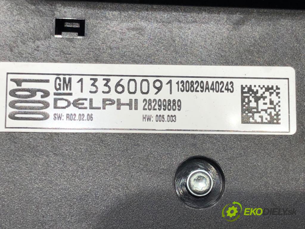 OPEL ASTRA J (P10) 2009 - 2015    1.4 Turbo (68) 103 kW [140 KM] benzyna 2009 - 2015  Panel ovládania radia 13360091 (Prepínače, spínače, tlačidlá a ovládače kúrenia)