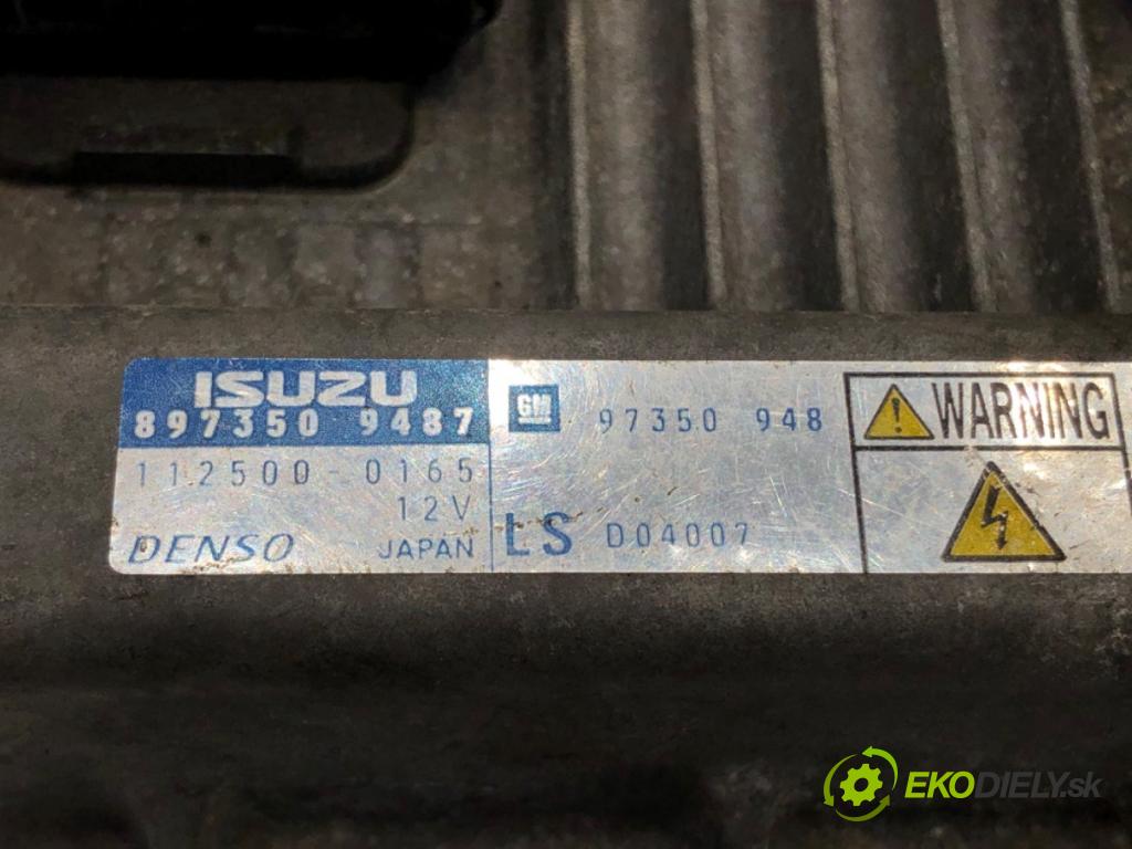 OPEL MERIVA A nadwozie wielkoprzestrzenne (MPV) (X03) 2003 - 2010    1.7 CDTI (E75) 74 kW [100 KM] olej napędowy 2003 -  riadiaca jednotka Motor 8973509487 (Riadiace jednotky)