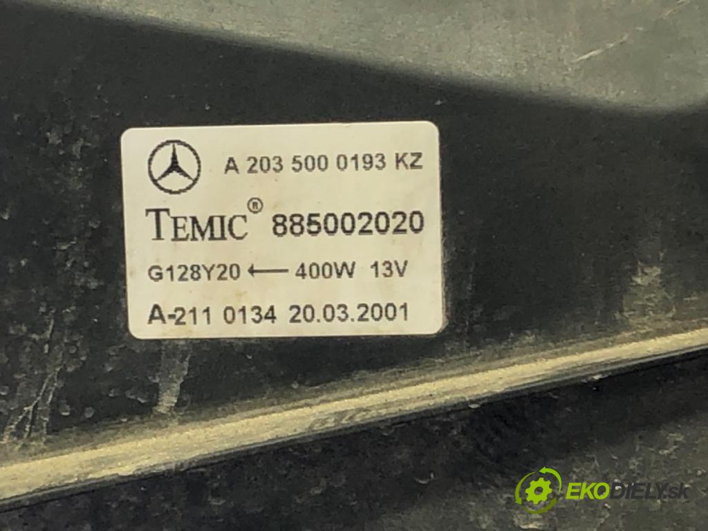 MERCEDES-BENZ KLASA C (W203) 2000 - 2007    C 180 (203.035) 95 kW [129 KM] benzyna 2000 - 2002  Ventilátor chladiča A2035000193 (Ventilátory)