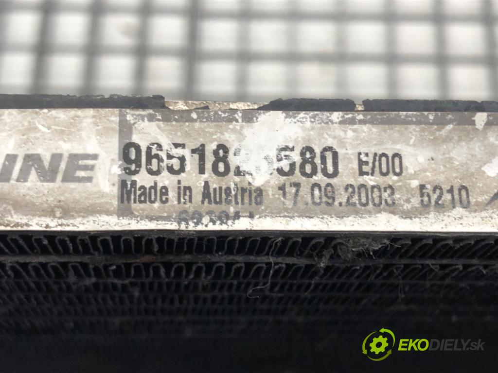 CITROEN C3 Pluriel (HB_) 2003 - 2022    1.6 80 kW [109 KM] benzyna 2003 - 2022  Chladič klimatizácie 9651825580 (Chladiče klimatizácie)