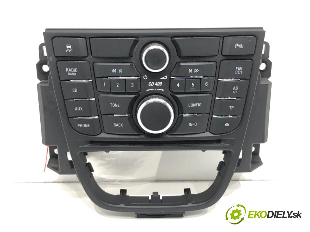 OPEL ASTRA J (P10) 2009 - 2015    1.4 Turbo (68) 103 kW [140 KM] benzyna 2009 - 2015  Panel ovládania radia 13337218 (Prepínače, spínače, tlačidlá a ovládače kúrenia)