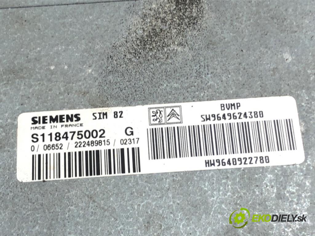 CITROEN C3 I (FC_, FN_) 2002 - 2022    1.6 16V 80 kW [109 KM] benzyna 2002 - 2010  Riadiaca jednotka prevodovky S118475002_9649624380 (Riadiace jednotky prevodovky)