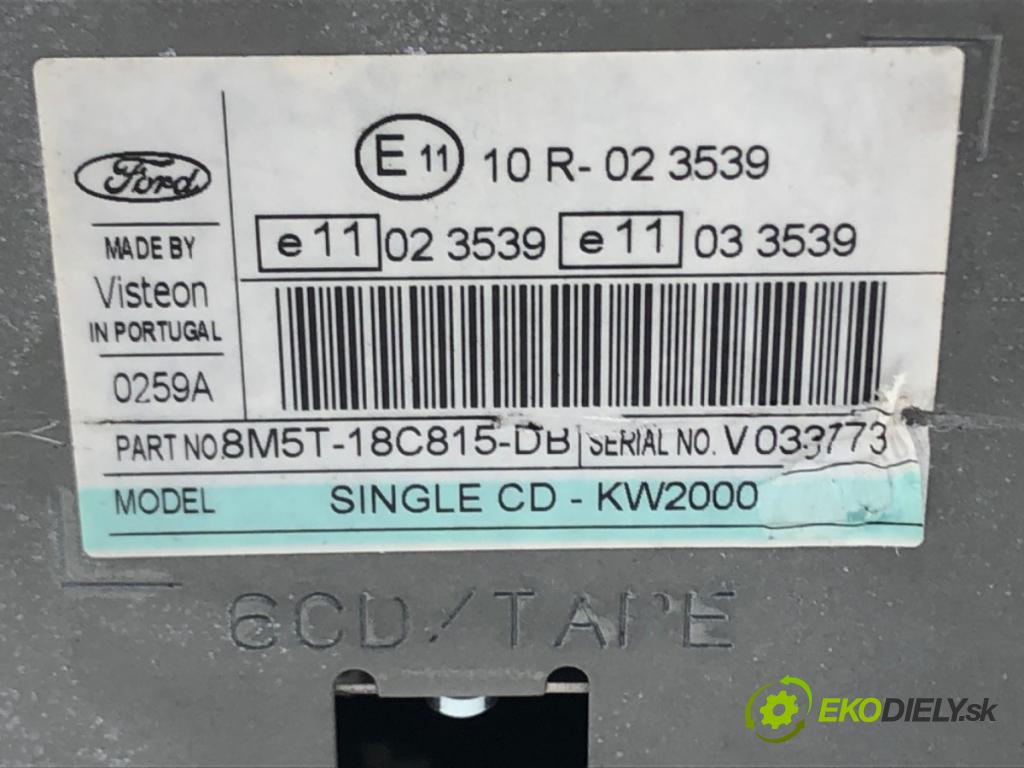 FORD C-MAX (DM2) 2007 - 2010    1.6 TDCi 80 kW [109 KM] olej napędowy 2007 - 2010  RADIO 8M5T-18C815-DB (Audio zariadenia)