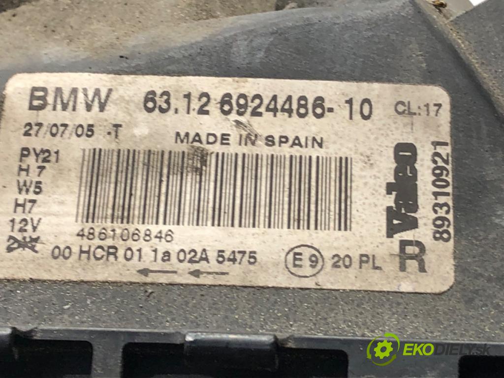 BMW 1 (E87) 2003 - 2013    118 d 90 kW [122 KM] olej napędowy 2004 - 2007  Svetlomet pravy predný 6924486