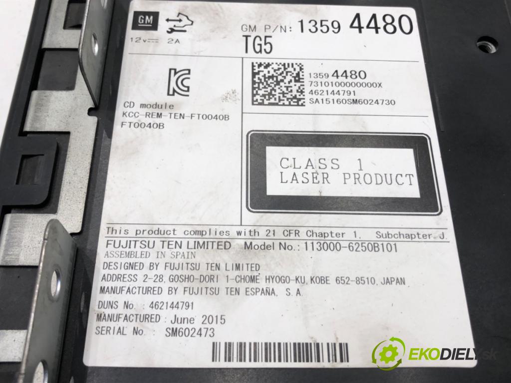 OPEL INSIGNIA A (G09) 2008 - 2017    2.0 CDTI (68) 88 kW [120 KM] olej napędowy 2012 -   RADIO 13594480 (Audio zariadenia)