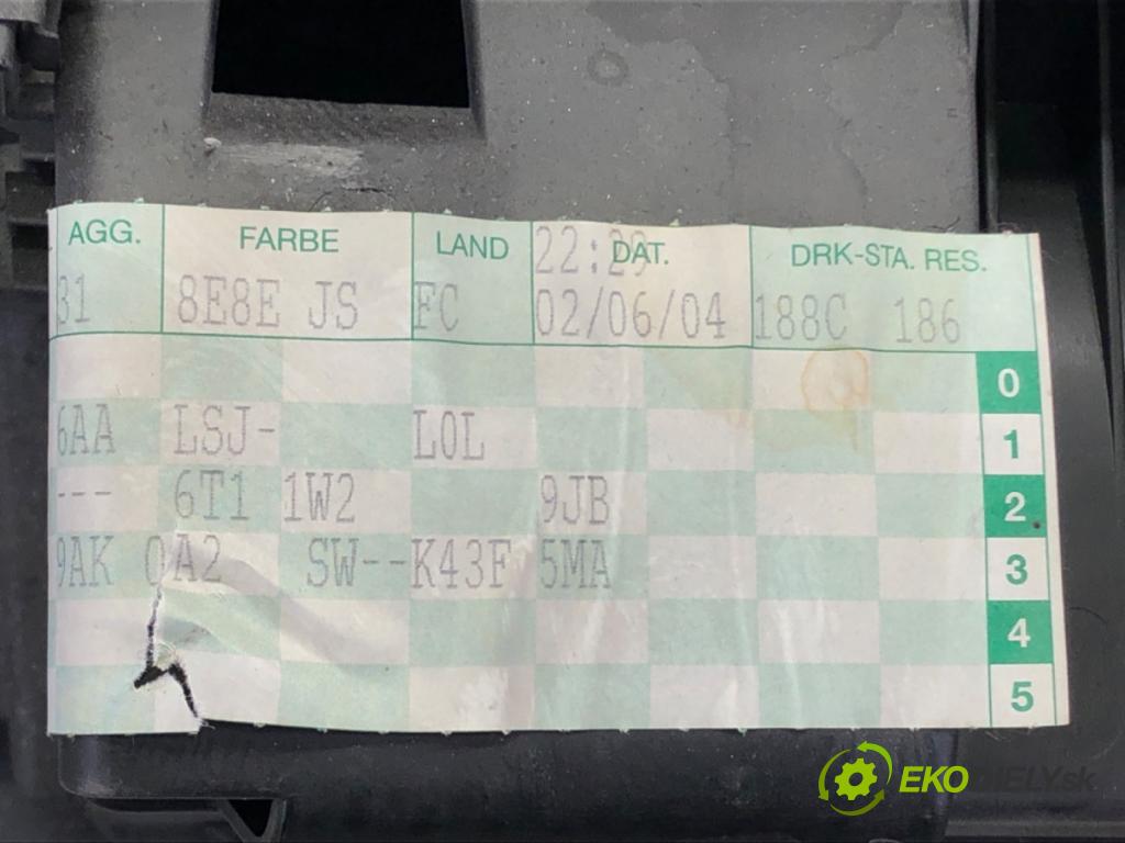 VW GOLF V (1K1) 2003 - 2010    1.9 TDI 77 kW [105 KM] olej napędowy 2003 - 2008  Priehradka, kastlík spolujazdca  (Priehradky, kastlíky)