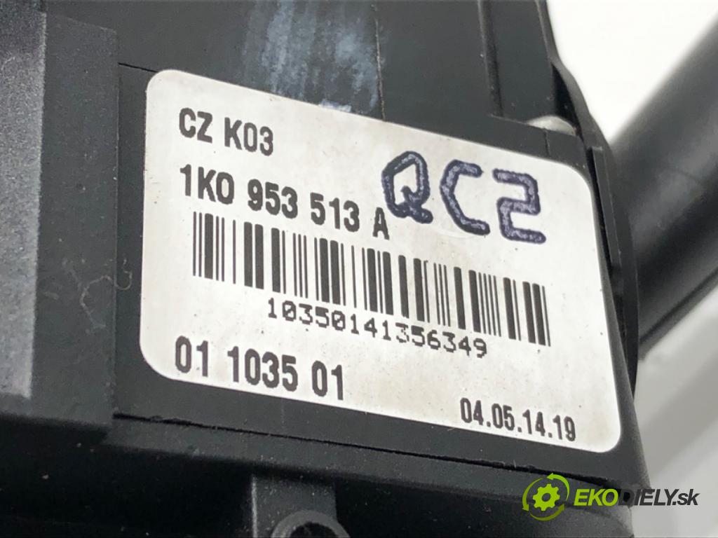 VW GOLF V (1K1) 2003 - 2010    1.9 TDI 77 kW [105 KM] olej napędowy 2003 - 2008  Prepínač kombinovaný 1K0953503H (Prepínače, spínače, tlačidlá a ovládače kúrenia)