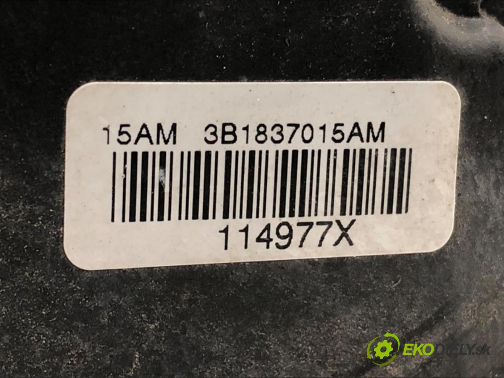 SKODA FABIA I (6Y2) 1999 - 2008    1.9 TDI 74 kW [100 KM] olej napędowy 2000 - 2008  zámok dveře levý přední část 3B1837015AM
